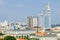 Center of Saigon with the Opera View building surrounded by famous five-star hotels Caravelle and Sheraton