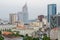 Center of Saigon with the Opera View building surrounded by famous five-star hotels Caravelle and Sheraton at dawn