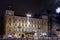 Center of Warsaw Night city. Business center. Hotel.