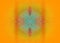 Centered pattern orange and light blue with zig zag vertically