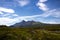 Centered peaks and hiking trail visible in a magnificent landscape of the Cuillin Mountain