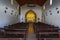 Centered and symmetrical image of the interior of the Catholic church in the Algarve region of Praia da Luz.
