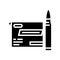 centerfire rifle ammo glyph icon vector illustration