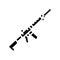 centerfire rifle glyph icon vector illustration
