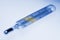 Centigrade clinical thermometer tone in blue