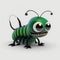 Centipede Cartoon Style. Generative AI