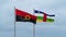 Central African and Angola flags