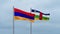 Central African and Armenia flags