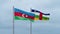 Central African and Azerbaijan flags