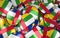 Central African Republic Badges Background - Pile of Central Afr