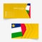 Central African Republic Flag Business Card, standard size 90x50 mm business card template
