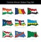 Central African States Waving Flag Set