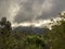 The central Andean mountains of Colombia at the afternoon with an overcast sky