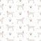 Central asian shepherd seamless pattern. Different poses, coat colors set