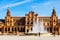 Central building and fontain at Plaza de Espana. Sevilla