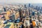 Central business district of Johannesburg city panorama, South Africa