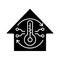 Central conditioning system black glyph icon