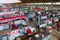 Central covered food market, top view of meat rows, Gomel, Belarus