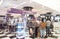 Central Department Store , Thailand - April 06, 2017: Blurred women shopping in a make up beauty department