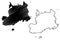 Central Division Republic of Fiji, Melanesia map vector illustration, scribble sketch Viti Levu, Beqa Islands map