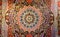 Central fragment of beautiful oriental persian carpet with colorful texture