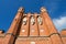 Central fragment of the Royal gate against the sky, Kaliningrad, Russia