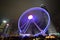 Central Hong Kong night view with new ferris wheel