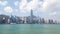 Central Hong Kong skyline urban panorama time lapse China. zoom out