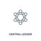 Central Ledger outline icon. Thin line style design from blockchain icons collection. Creative central ledger icon for