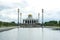 The Central Mosque Masjid of Songkhla with blue sky and white clould in Hatyai