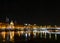 Central old town lyon city riverside at night in france