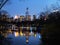 Central Park in dusk and midtown Manhattan