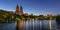 Central Park Lake at Twilight. Upper West Side, New York