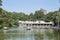 Central Park pond small boats harbor in New York in a sunny day