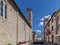 The central Piazza dei Consoli in the historic center of Deruta, Perugia, Italy