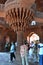 The central pillar of Diwan-i-Khas in Fatehpur Sikri