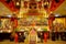 Central prayer hall at Thekchen Choling, a small Tibetan Buddhist temple at Beatty Road, in the Jalan Besar enclave, Singapore