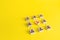 Central red figure of employee disrupts the system. Toxic incompetent employee. Unsuitability for work, inappropriate for teamwork