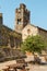 Central square in the charming Tuscany village Mommio Castello, at the top of the hill of Versilia, Italy