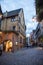 Central square in Riquewihr town, France