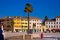 Central square in town of Palmanova colorful architecture view