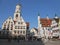 Central square with the townhall in Biberach, Germany