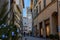 The central street towards the central square of the town of Cortona.