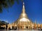 The central stupa of Shwedagon Pagoda