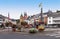 Central town square of Malmedy, Walloon city in Belgium.