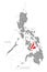 Central Visayas red highlighted in map of Philippines