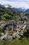 Centre of Berchtesgaden city by the Alpine mountains