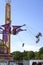 Centrifugal force swing carnival ride