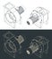 Centrifuge air blower isometric blueprints
