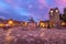 Centro Civico and main square in downtown Bariloche at sunset - Bariloche, Patagonia, Argentina